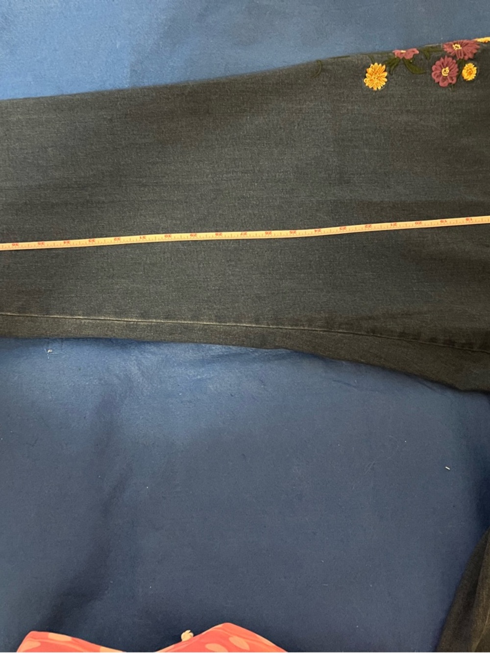 Blair 26W Dark Blue Women's Jeans with Floral Embroidery - Picture 10 of 15